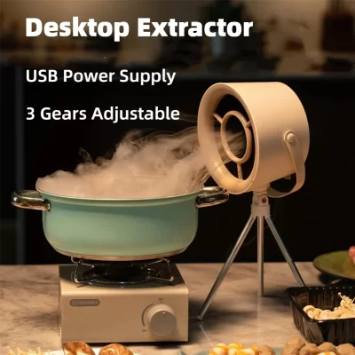 Mini Fogão de Sucção Extrator, Desktop Range Hoods, Exaustor Portátil, Churrasco USB Supply, Pequena Cozinha, Novo, 2024