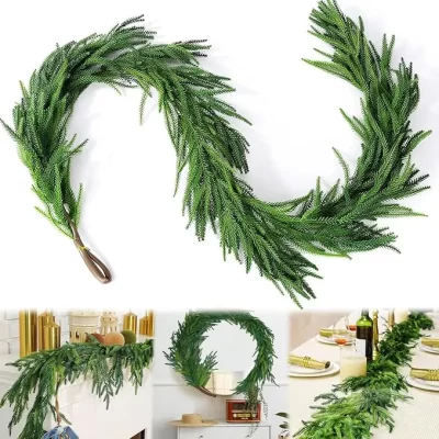 180cm guirlandas de natal norfolk pinho guirlanda plantas artificiais falso vegetação videira para casa mesa festa de natal decoração festival