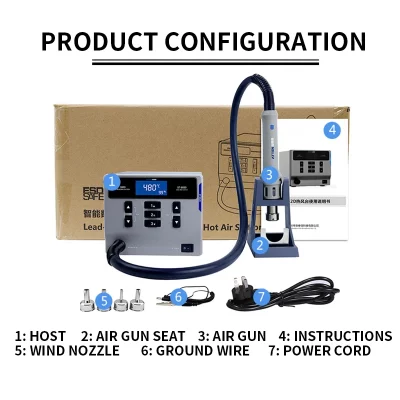 ST-862D Hot Air Gun Industrial Digital Display Dormant Constant Temperature Adjustable Temperature Hot Air gun Repair