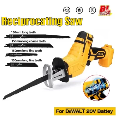 Serra alternativa sem fio para dewalt 18v 20v bateria serra de corte elétrica sabre madeira metal tubo ferramentas elétricas de corte (sem bateria)