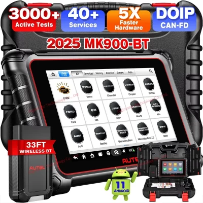 Autel maxicom MK900-BT leitor de código mk900bt ferramenta de diagnóstico de carro scanner bidirecional digitalização automática 2.0 canfd/doip pk mk808s mk808bt