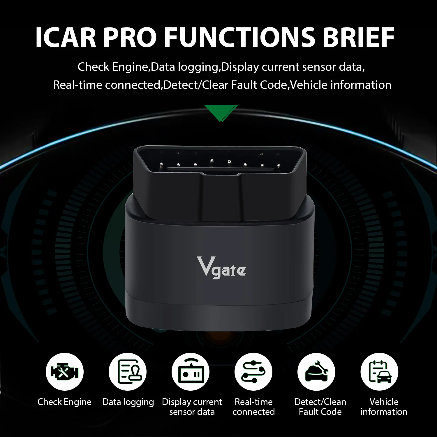 Nova vgate icar pro 2s elm327 bluetooth 5.2 para android/ios/pc obd2 ferramenta de diagnóstico do carro elm 327 atualizado obd 2 v2.3 scanner automático - Image 2