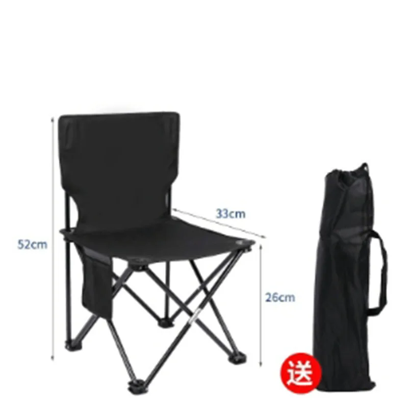 Cadeira dobrável portátil ao ar livre com saco de armazenamento dobrável carro cadeira ao ar livre rolamento leve forte passeio conforto equipamentos acampamento - Image 4