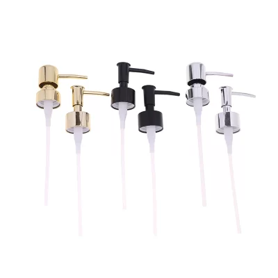 Metal o distribuidor líquido do sabão com tubo plástico do jarro, substituição da mão, loção, champô, toalete, banheiro, 1PC