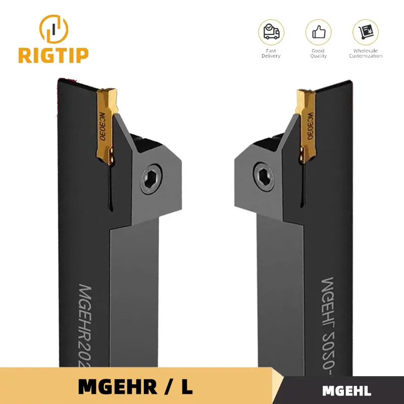 RIGTIP Suporte de torno CNC Ferramentas de torneamento externo MGEHR1010 MGEHR1616 Suporte de ferramenta Notch Suporte de ferramenta interior Torno de metal