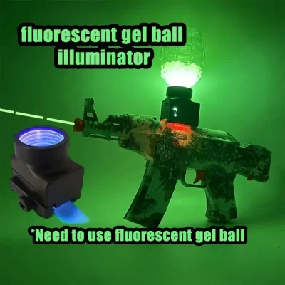 Blaster elétrico Ge L Ball, Blasters Splatter Ball, acessórios, iluminador de lâmpada fluorescente, luminoso