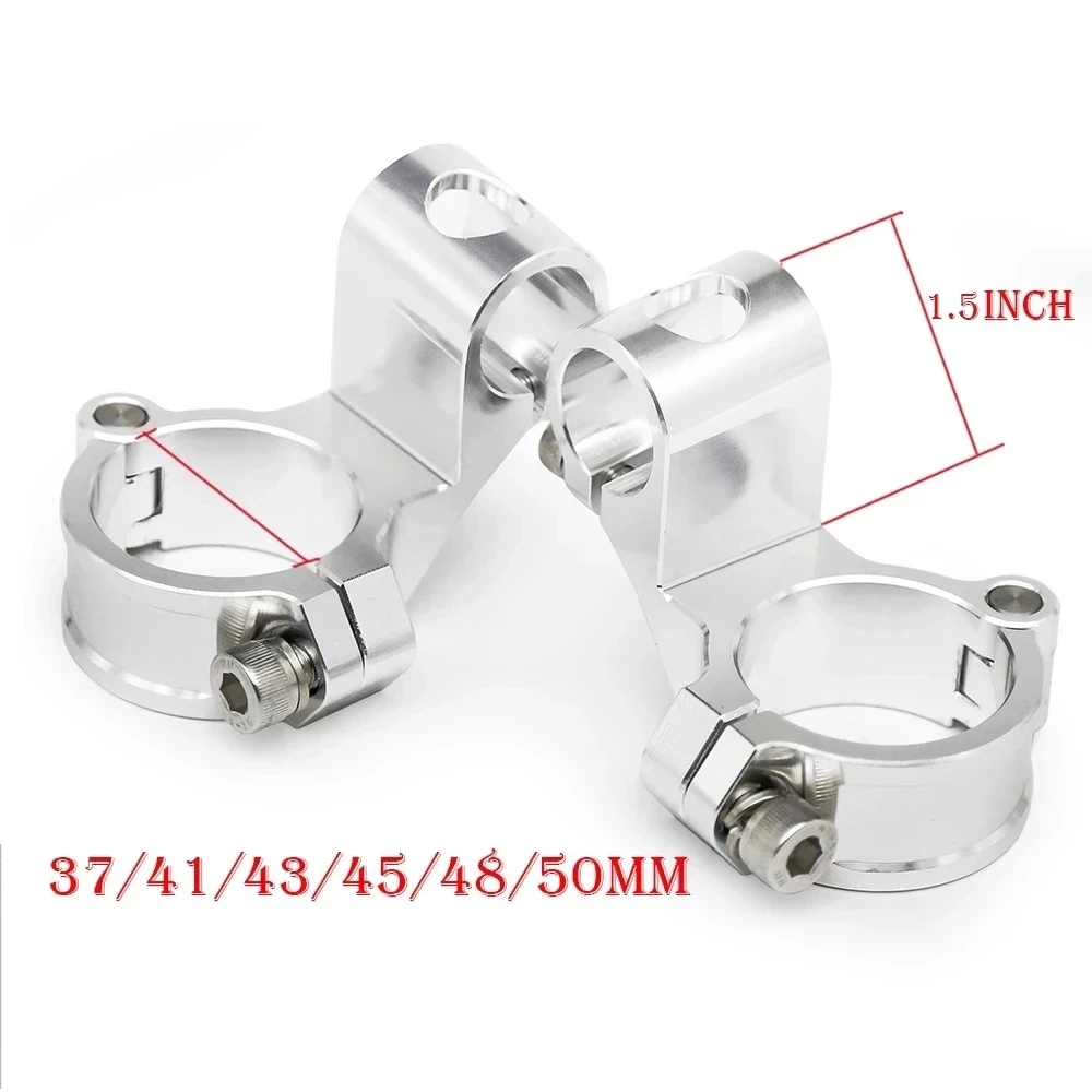 Universal cnc 37mm 41mm 43mm 45mm 48mm 50mm 51mm clipe de motocicleta em ons garfo riser 1.5 "guiador clip-ons - Image 2
