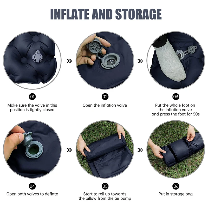 WESTTUNE Double Inflatable Mattress with Built-in Pillow Pump Outdoor Sleeping Pad Camping Air Mat for Travel Backpacking Hiking - Image 5