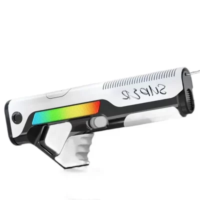 Pistola de água de alta pressão automática para crianças, poderoso spray de tiro elétrico, absorção de Blaster, brinquedo de verão ao ar livre para meninos