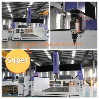 ACCTEK 2030 5Axis 3D PVC Foam Styrofoam Wood Mold Model Making Engraving Carving Milling CNC Router Machine