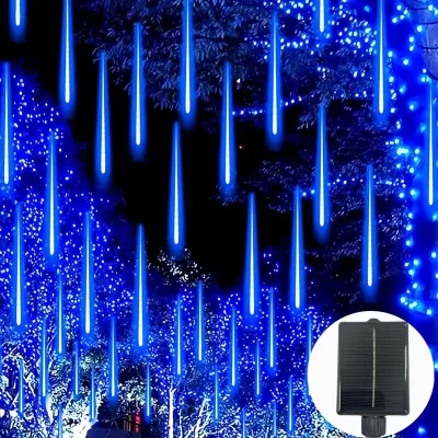 Chuveiro de meteoros solar luzes ao ar livre led em cascata gota de chuva luzes de sincelo para o natal dia das bruxas jardim halloween & festa decoração
