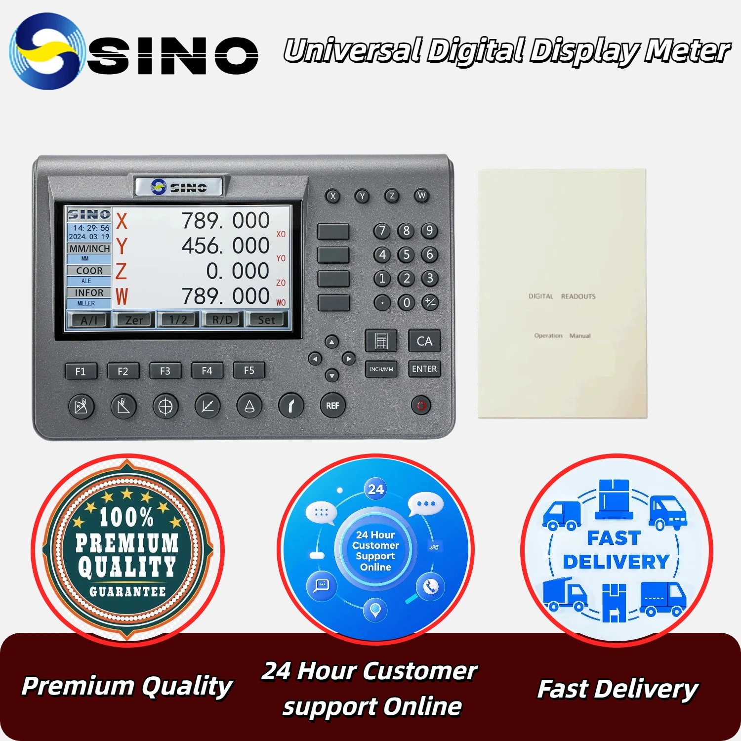 SDS200 Multilingual 4 Axis Milling Lathe LCD DRO Digital Readout Display AC110V/220V Display For TTL linear Scale Displacement - Image 4