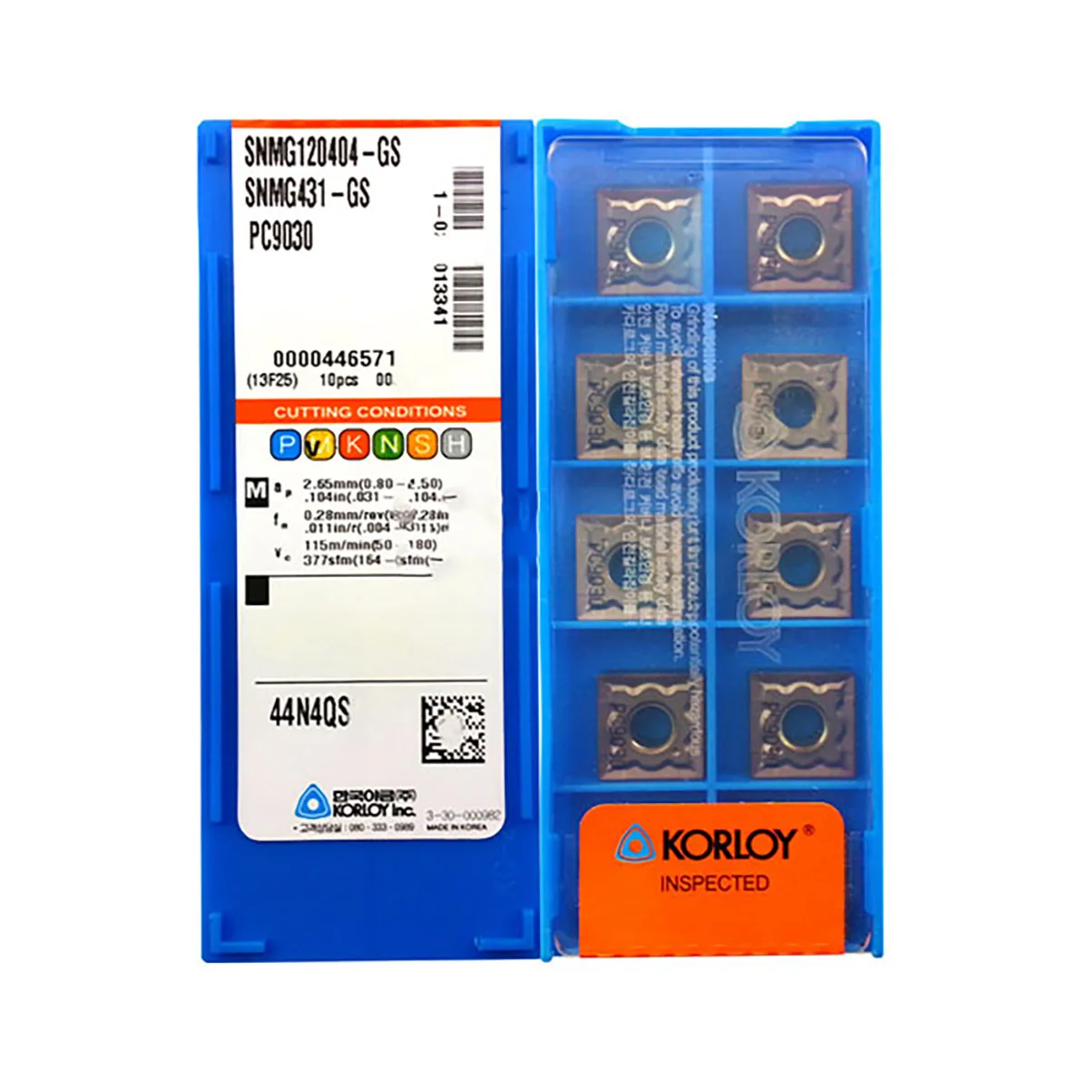 Korloy-SNMG 120404 120408 150612 190612 190616 -HM -HS -HA H01 PC9030 NC3020 NC3120 NC3030, inserção giratória, 100% original