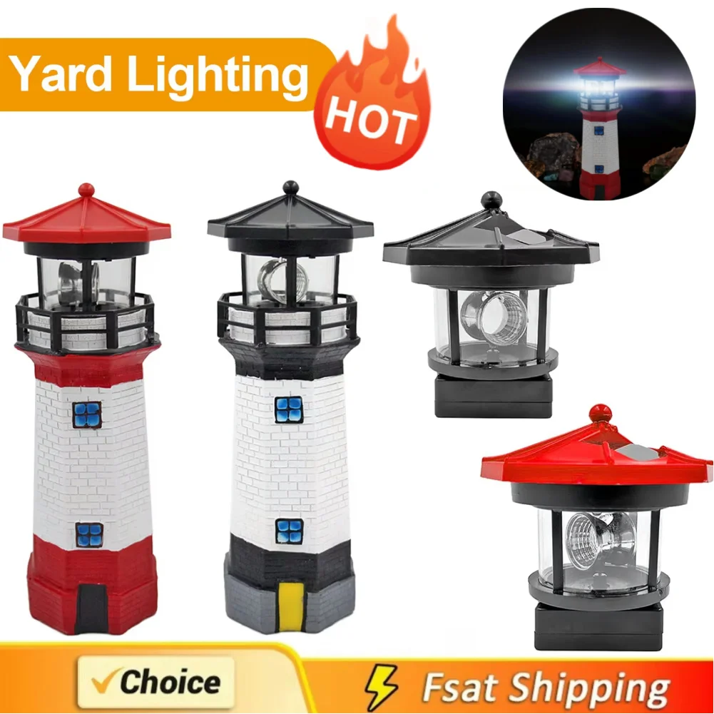 Farol forma solar led luz jardim cerca quintal adorno ao ar livre sensor inteligente farol lâmpada rotativa luz solar decoração