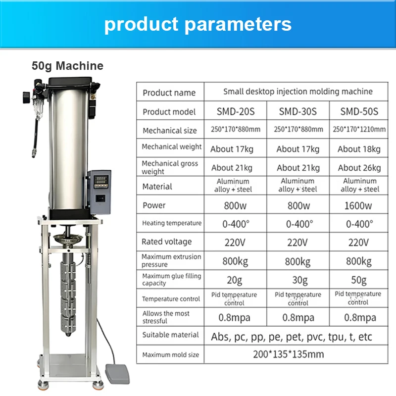 ZTEN Laboratory-Use Injection Molding Machine Micro Vertical Desktop Polymer Plastic ABS Heating Injection Forming Equipment - Image 2