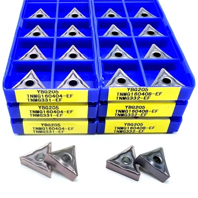 Ferramenta de torneamento externo original, CNC Carbide Insert, corte Torno, Aço Processamento, TNMG160404 TNMG160408-EF YBG205