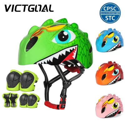 VICTGOAL Crianças Capacete de Bicicleta Criança Esportes Segurança Ciclismo Proteção Joelho Cotomofada Conjuntos Equilíbrio Bicicleta Roller Patinação Capacete Guarda