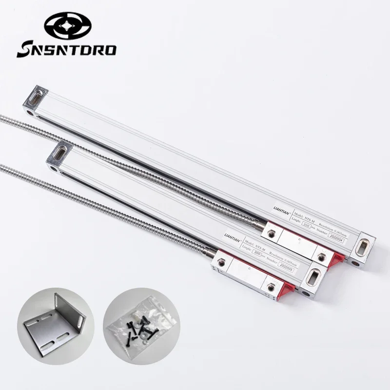 Escala de vidro dro linear fina de 0.005mm ttl 5vdc 450mm-1000mm, régua de grade, deslocamento do sensor para máquina de torno de fresagem