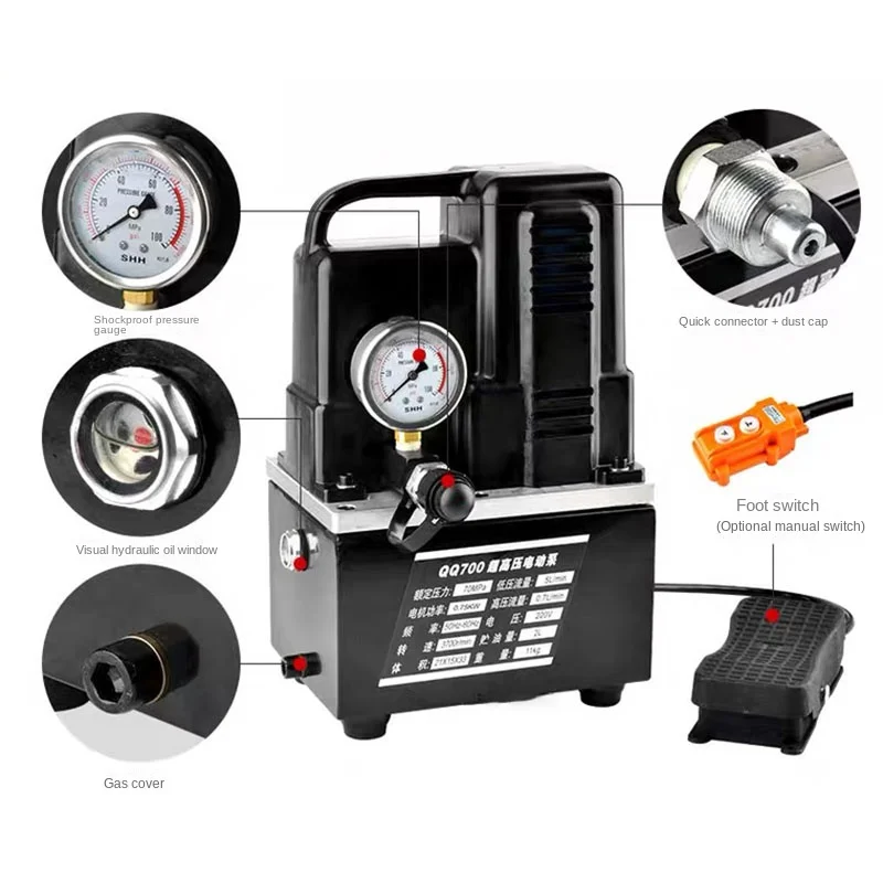 Ultra Small Portable Electric Hydraulic Pump 70MPa 220VQQ-700 High Pressure Water Pump for Tools Oil Sector - Image 2