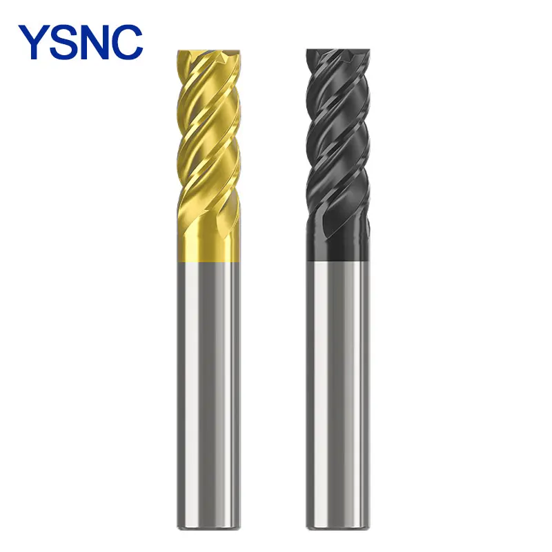 HRC70 75-degree Tungsten Steel Milling Cutter for Metal Lathe 4F Carbide Cutter Hard Alloy End Mill Cnc Router Cutters CNC Tools