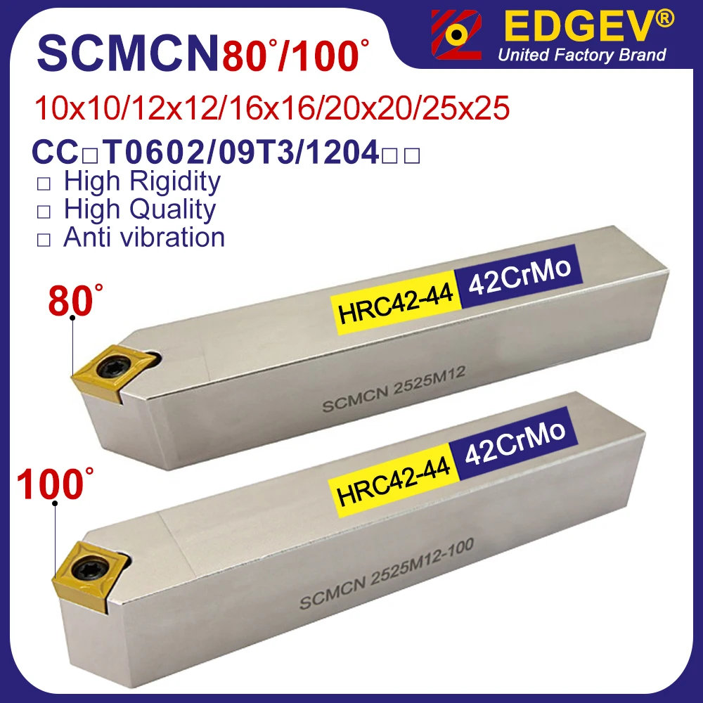 SCMCN1010H06 SCMCN1212H09 100 SCMCN1616H09 SCMCN2020 SCMCN2020K12 SCMCN2525M12 80 Cortador de torno de metal Suporte de ferramenta de giro SCMCN