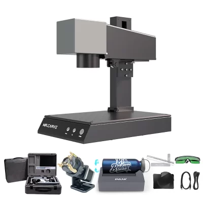 Máquina de marcação a laser de fibra daja m1 pro 10w, gravador de placa de identificação de aço de metal de alta precisão, gravação portátil, desktop industrial