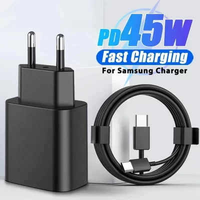 45w pd carga super rápida para s22 s23 ultra note 10 + 5g usb c telefone móvel tipo c eua/ue/reino unido adaptador de parede de carregamento rápido rápido