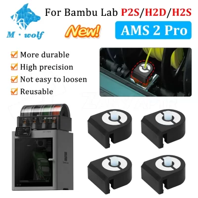 Protetor de porta de alimentação p2s/h2d/h2s para bambu lab ams 2 pro abs resistente a altas temperaturas fácil instalação para peças de impressora 3d