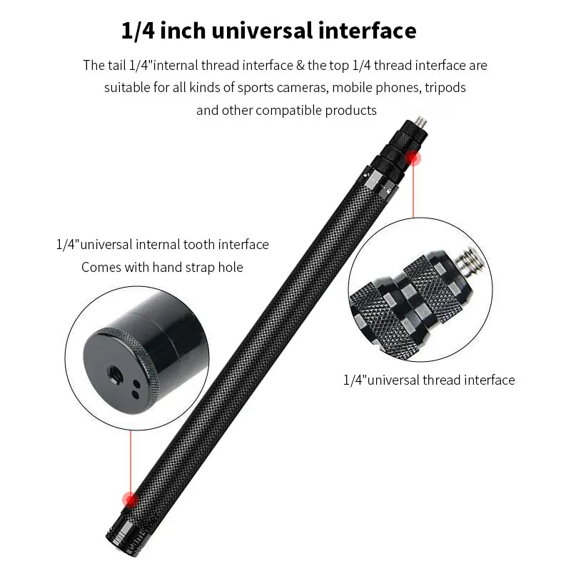 Bastão de selfie invisível de fibra de carbono, 1.2m, 3m, alça rotativa, tripé para gopro max2 insta360 x5 x4 dji osmo 360 câmera - Image 3