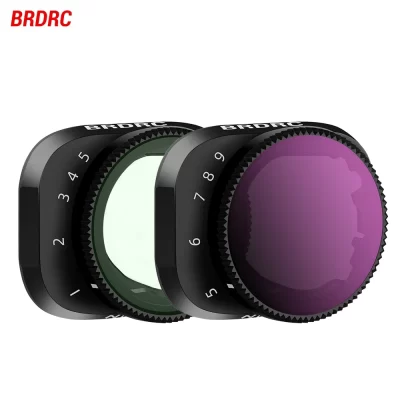 Filtros de lente BRDRC VND para DJI Mini 3/3 Pro Drone VND4-32/64-512 Vidro óptico ajustável Variável ND Filtros Acessórios para câmera
