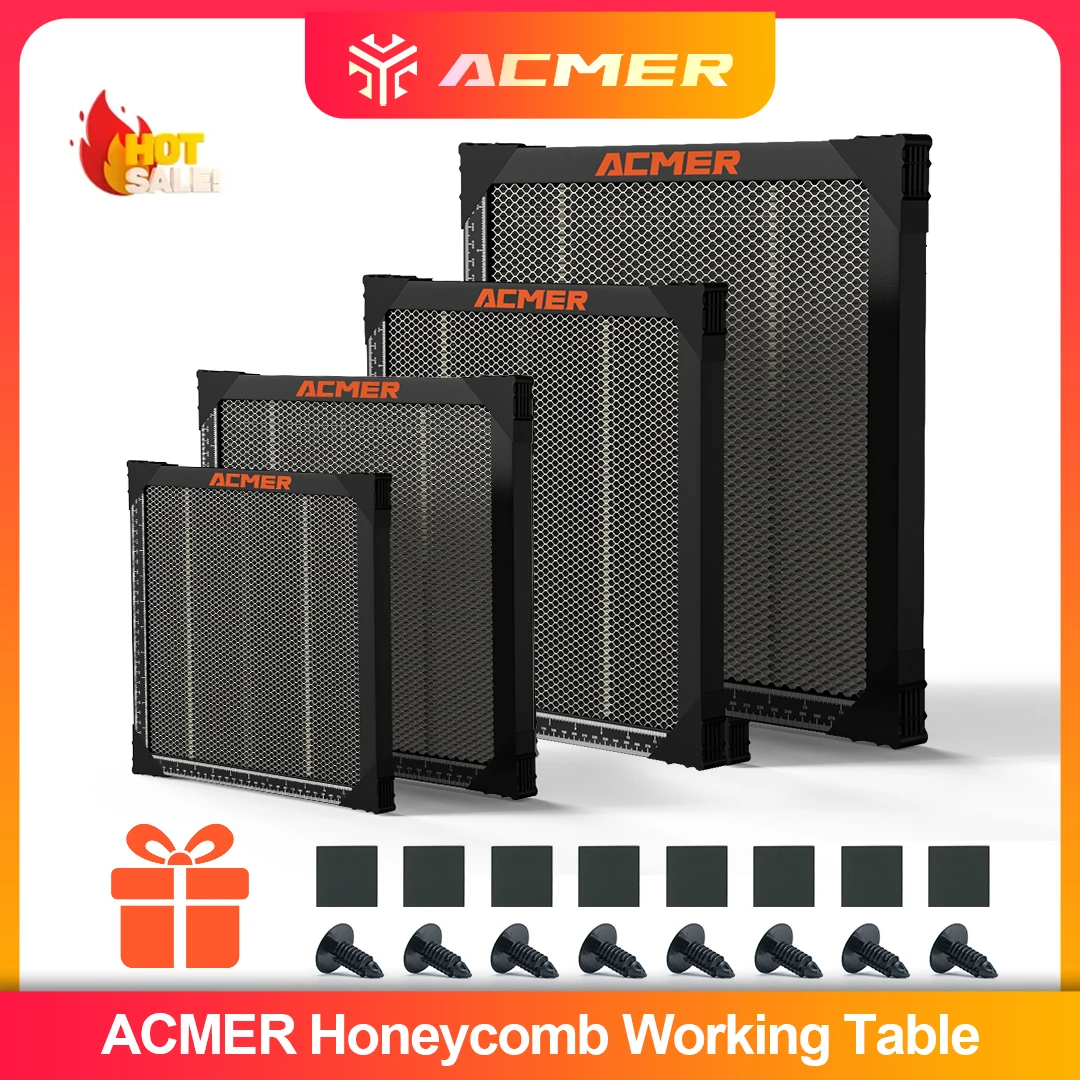 Mesa de trabalho ACMER 260*215mm 500*500mm Cama de favo de mel Placa universal Proteção de mesa Dissipação de calor para gravação a laser