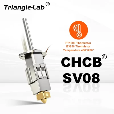 Trianglelab CHCB-SV08 Hotend atualização lateral quente para SV08 compatível com pias de calor anteriores elemento de aquecimento 80w
