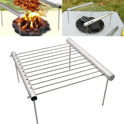 Portátil Mini Pocket BBQ Grill, Aço Inoxidável, Acessórios de Churrasco Dobrável, Home Park Use 2