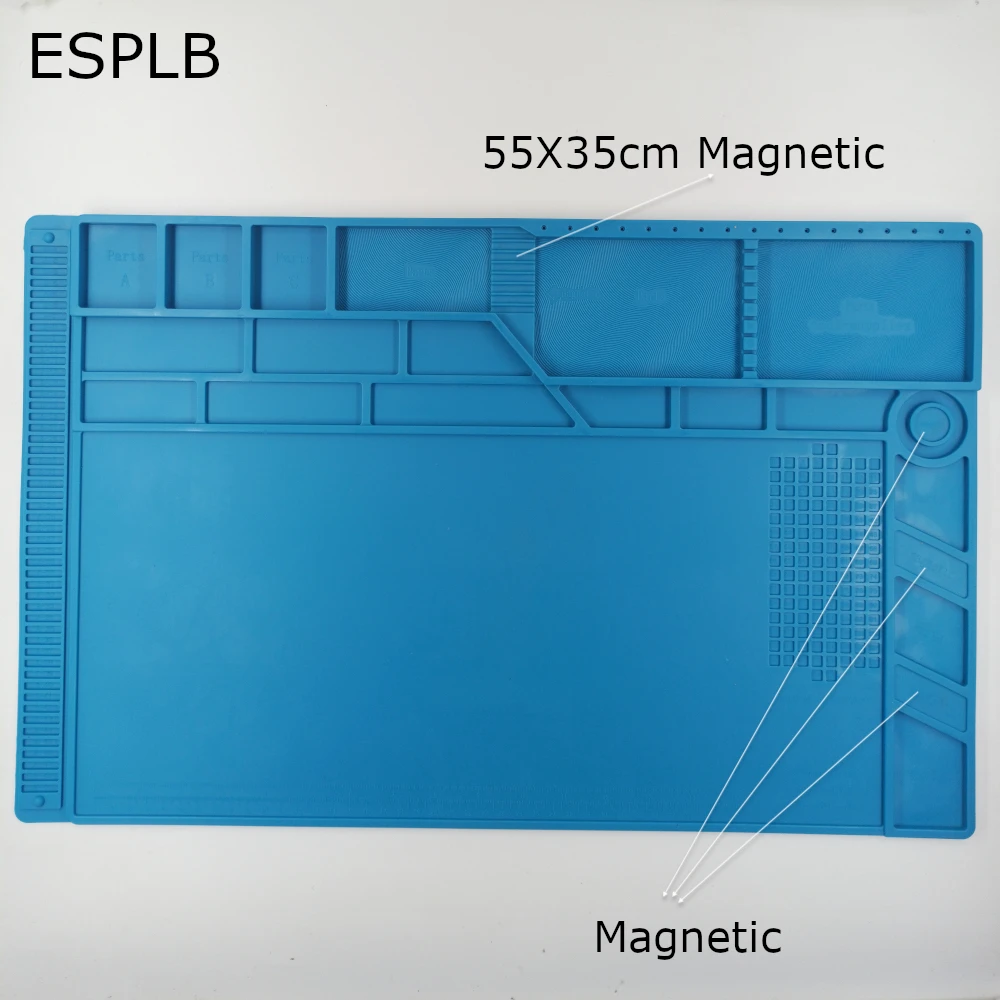 Esplb almofada de reparo de isolamento, estação de solda de silicone resistente ao calor, tipos de tapete de trabalho, plataforma de mesa, estação de solda bga - Image 3
