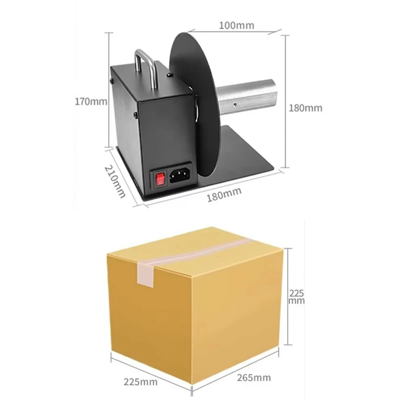 Rebobinador automático de etiquetas, 100mm, papel de código de barras autoadesivo, máquina de rebobinamento bidirecional, máquina de reciclagem de etiquetas - Image 2