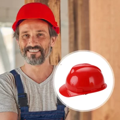 Capacete de segurança para trabalhadores da construção, capacete durável, resistente ao impacto, aba completa, capacete protetor ventilado