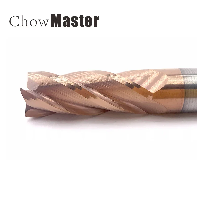 HRC 55 Tungsten Steel Milling Cutter, Four-Blade Coating End Milling Cutter, Flat-Bottom Milling Cutter CNC CNC Tool - Image 6