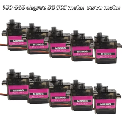 MG90S Metal Gear 9g Servo SG90 Upgraded Version for RC Helicopter Plane Boat Car Trex 450 RC Robot - All Metal Gear