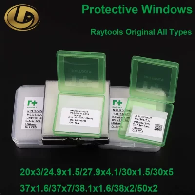 Lente óptica protetora original raytools, lente óptica 27.9x4.1 37x7 38.1x1.6 para raytools bt240 bm109 bm111 bm114s bm115 bs06k