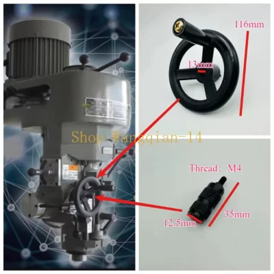 Quill Feed Hand Wheel & Forward Feed Reverse Knob Assembly B110+1 B125+6 for Bridgeport Milling Machine Parts