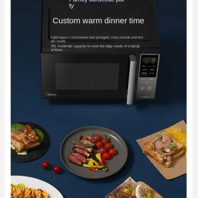 220V Midea Frequency Conversion Microwave Oven Integrated Machine Micro Roasting Level 1 Energy Efficiency Light Wave New FD