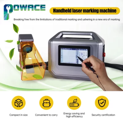 20W 30W 50W Handheld Portable MAX Fiber Laser Marking Engraving Machine Mini Printing For Metal Jewelry PVC 100*100mm