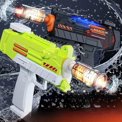 Pistola de água elétrica uzi, lança-chamas, brinquedo de alta potência, tiro de água totalmente automático, jogos ao ar livre para crianças e adultos, brinquedos divertidos de fantasia
