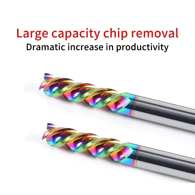 U Slot Carbide Endmill HRC65 3 Flute DLC Coating Tungsten Steen Milling Cutter 4mm 6mm 8mm 10mm 12mm CNC Tools for Aluminum - Image 5