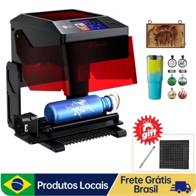 AlgoLaser PIXI Máquina de gravação a laser portátil e inteligente com tela sensível ao toque de 3,5 ", desenho manual/sem fio/cartão SD/gravura offline