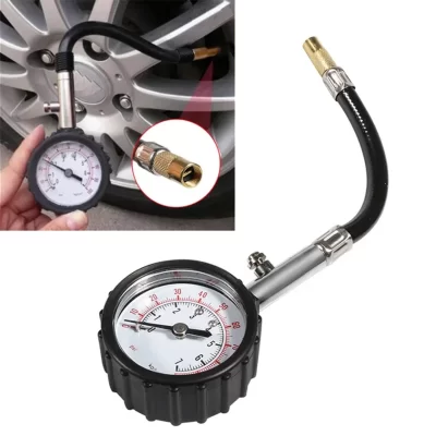 Medidor de pressão dos pneus 0-100psi, medidor de tubo longo, testador de ar de pneus de alta precisão para sistema de monitoramento de carro e motocicleta