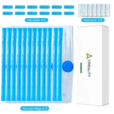 Creality sacos de armazenamento de filamento de impressora 3d 35x35cm 12 sacos selados transparentes à prova de poeira resistente à umidade mantendo o filamento seco