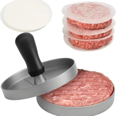 Imprensa de hambúrguer ferramenta de carne de hambúrguer fabricante de hambúrguer de alumínio para cozinha churrasqueira