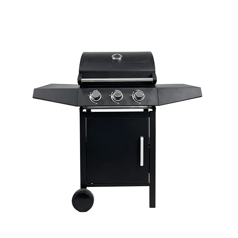 Grelha a gás grande profissional para churrasco ao ar livre, churrasqueira de pátio com mais de 4 queimadores com armário e rodas, aço inoxidável sem fumaça - Image 3