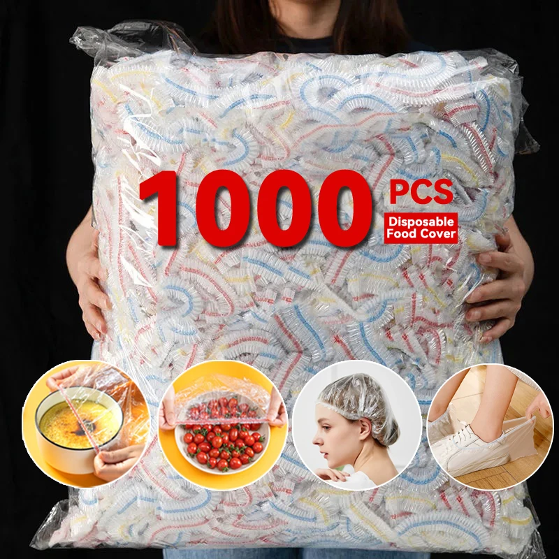 Sacos de cobertura de alimentos de plástico de qualidade alimentar fresco-mantendo saco de embalagem transparente reutilizável envoltório cozinha descartável filme aderente colorido